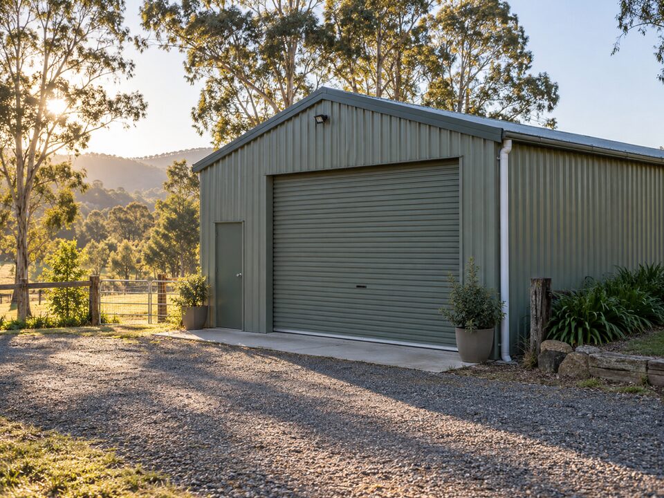 Clean rural shed and workshop exterior