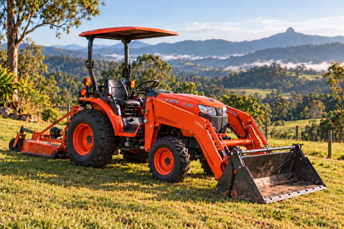Illustrative compact tractor slashing