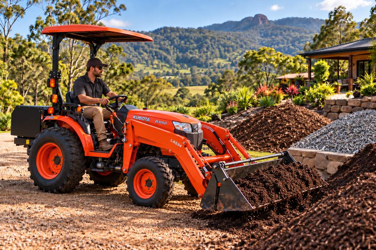 Illustrative compact tractor loader work